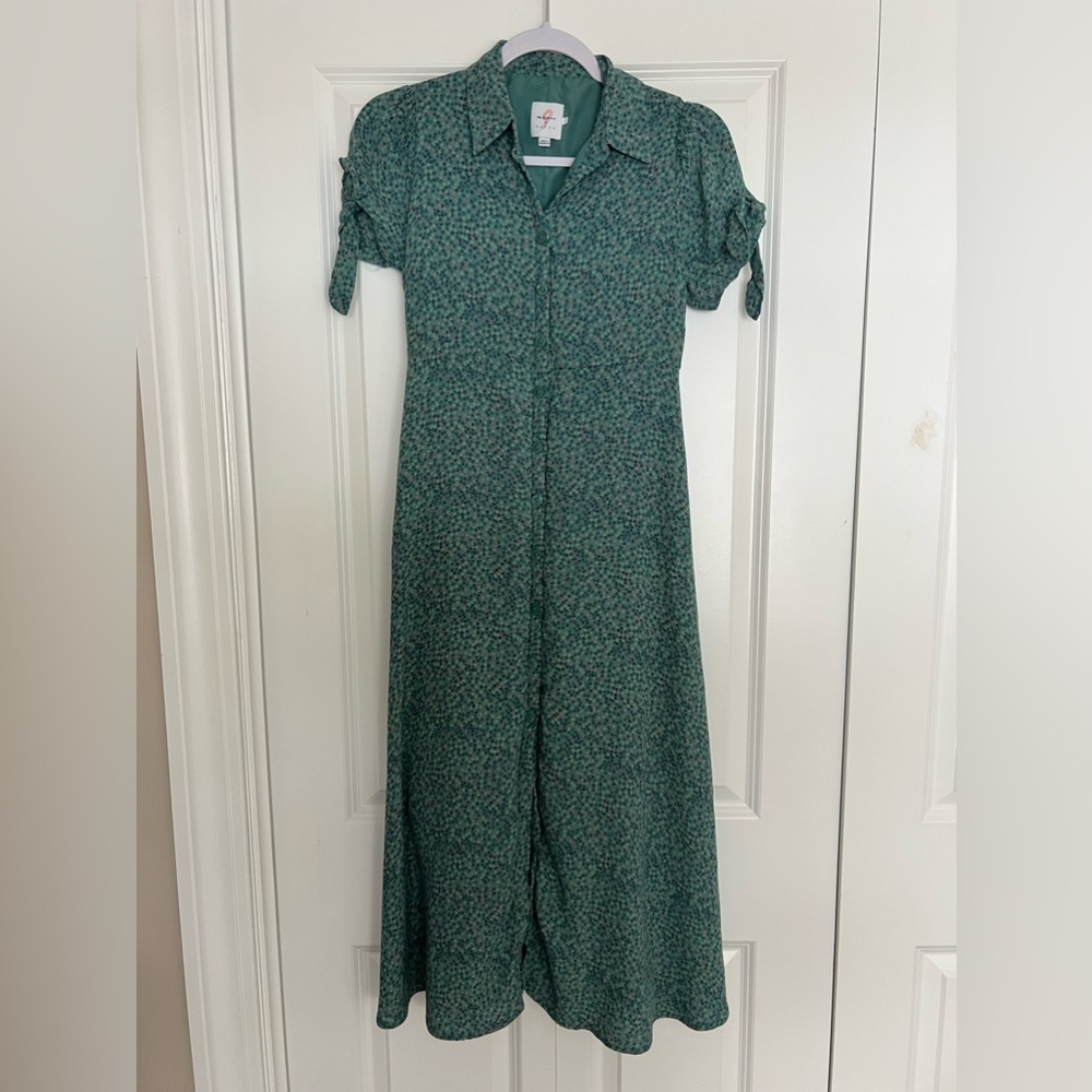 The Nines by HATCH Blue Floral Dress
